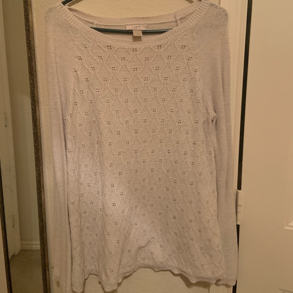 LOFT KNITTED CREAM SWEATER